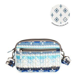 Lug Guild Collection Classic Super Coupe 2 Crossbody Bag in Southwest Geese Blue